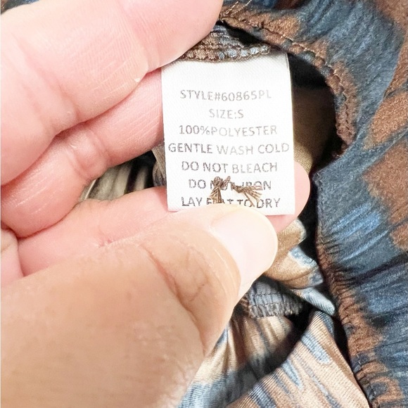 Grade & Gather Womens Cocoa Brown Navy Pleated Plaid Print Tunic Dress Size S - Picture 7 of 8